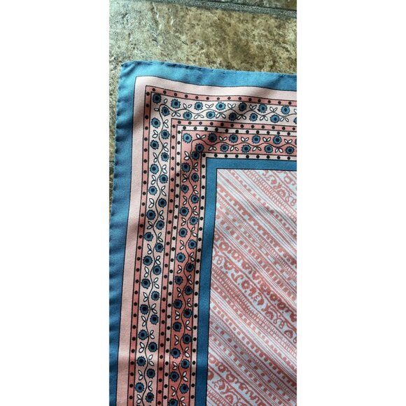 Vintage 1970’s Anne Klein Scarf FOR ROBINSON & GOLLUBER Scarf Geometric Floral - Picture 3 of 7